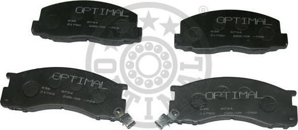 Optimal 9734 - Тормозные колодки, дисковые, комплект autospares.lv