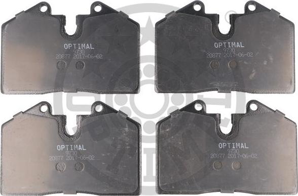 Optimal 9730 - Тормозные колодки, дисковые, комплект autospares.lv