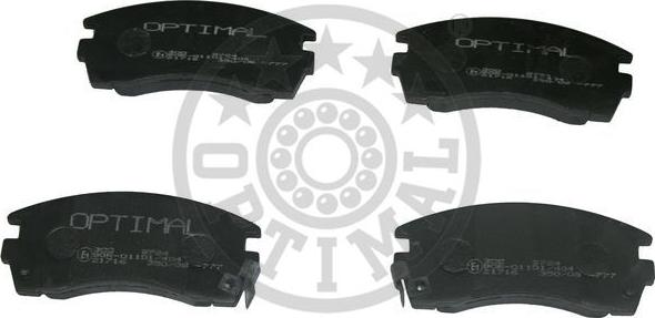 Optimal 9724 - Тормозные колодки, дисковые, комплект autospares.lv