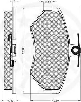 Optimal 9774 - Тормозные колодки, дисковые, комплект autospares.lv