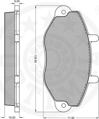 Optimal 9770 - Тормозные колодки, дисковые, комплект autospares.lv