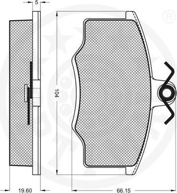 Optimal 5909 - Тормозные колодки, дисковые, комплект autospares.lv