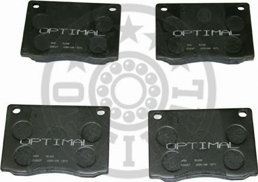 Optimal 5129 - Тормозные колодки, дисковые, комплект autospares.lv