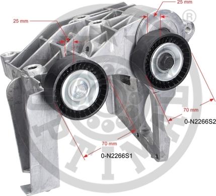 Optimal 0-N2266 - Натяжитель, поликлиновый ремень autospares.lv