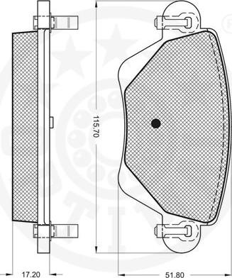 Optimal 10494 - Тормозные колодки, дисковые, комплект autospares.lv