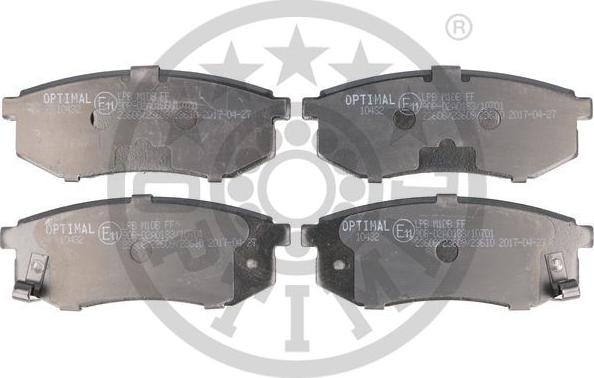 Optimal 10432 - Тормозные колодки, дисковые, комплект autospares.lv