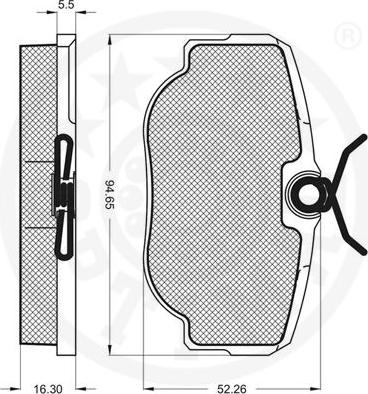 Optimal 10048 - Тормозные колодки, дисковые, комплект autospares.lv