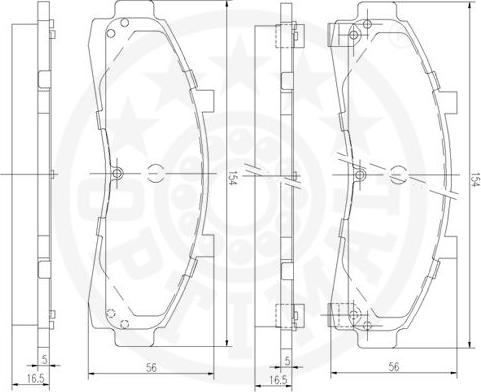 Optimal 10038 - Тормозные колодки, дисковые, комплект autospares.lv