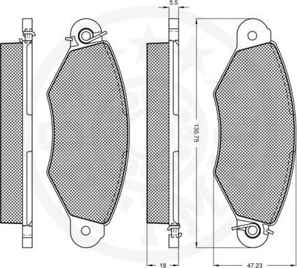 Optimal 10193 - Тормозные колодки, дисковые, комплект autospares.lv