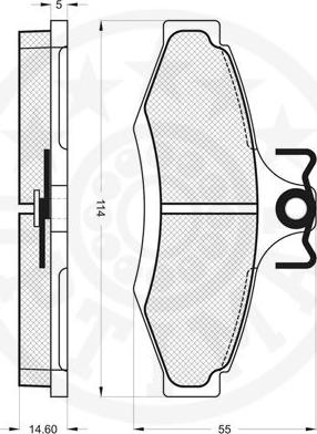 Optimal 10197 - Тормозные колодки, дисковые, комплект autospares.lv