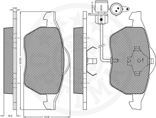 Optimal 10189 - Тормозные колодки, дисковые, комплект autospares.lv