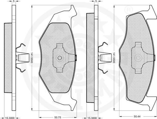 Optimal 10188 - Тормозные колодки, дисковые, комплект autospares.lv