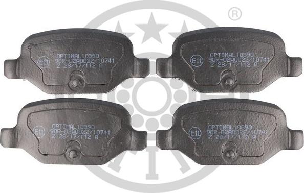 Optimal 10390 - Тормозные колодки, дисковые, комплект autospares.lv