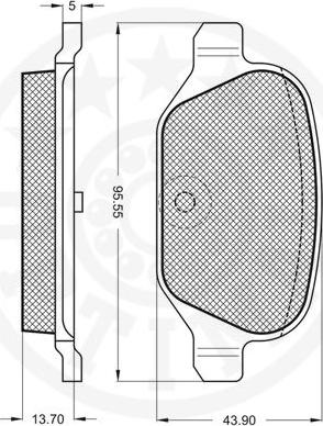 Optimal 10390 - Тормозные колодки, дисковые, комплект autospares.lv