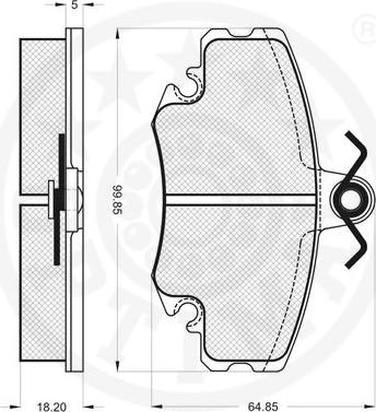 Optimal 10342 - Тормозные колодки, дисковые, комплект autospares.lv