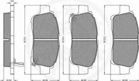 Optimal 10347 - Тормозные колодки, дисковые, комплект autospares.lv