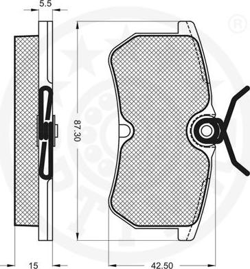 Optimal 10310 - Тормозные колодки, дисковые, комплект autospares.lv