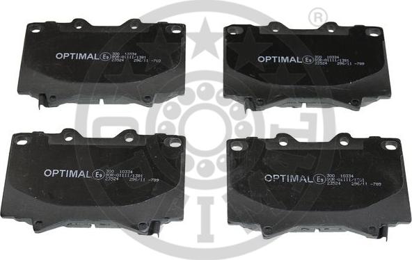 Optimal 10334 - Тормозные колодки, дисковые, комплект autospares.lv