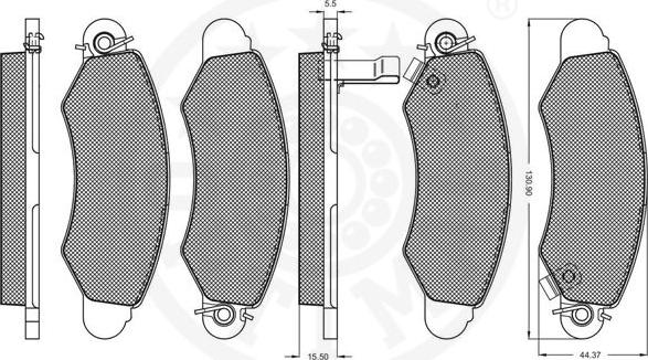 Optimal 10326 - Тормозные колодки, дисковые, комплект autospares.lv