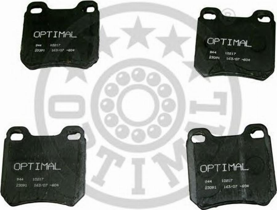 Optimal 10217 - Тормозные колодки, дисковые, комплект autospares.lv