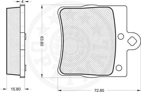 Optimal 10271 - Тормозные колодки, дисковые, комплект autospares.lv