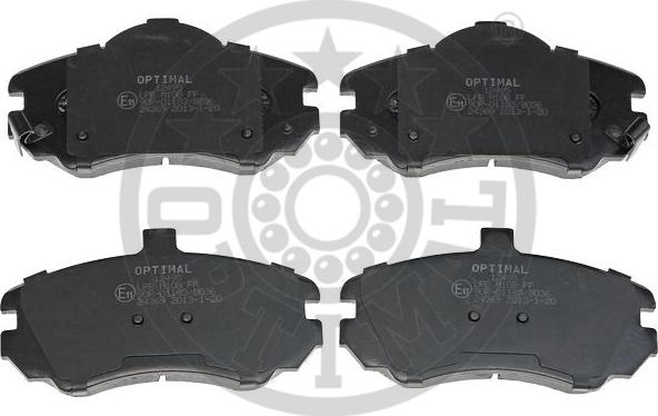 Optimal 12495 - Тормозные колодки, дисковые, комплект autospares.lv