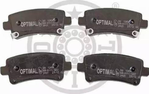 Optimal 12454 - Тормозные колодки, дисковые, комплект autospares.lv