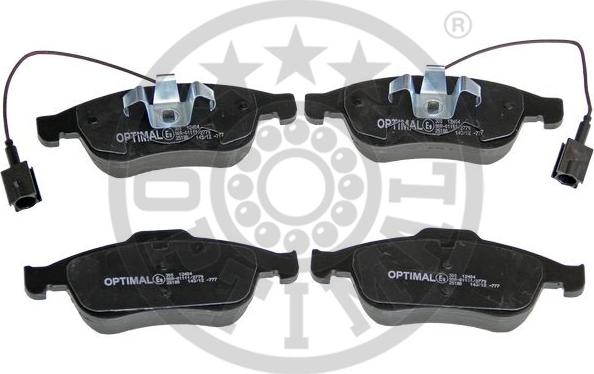 Optimal 12404 - Тормозные колодки, дисковые, комплект autospares.lv