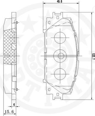 Optimal 12403 - Тормозные колодки, дисковые, комплект autospares.lv