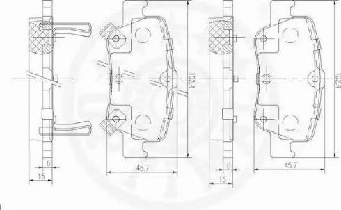 Optimal 12484 - Тормозные колодки, дисковые, комплект autospares.lv