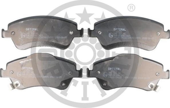 Optimal 12439 - Тормозные колодки, дисковые, комплект autospares.lv