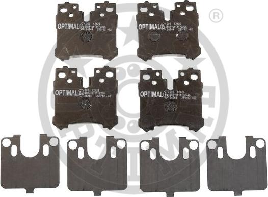 Optimal 12426 - Тормозные колодки, дисковые, комплект autospares.lv