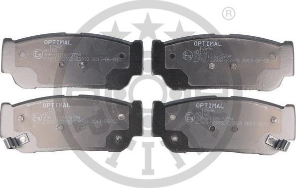 Optimal 12646 - Тормозные колодки, дисковые, комплект autospares.lv