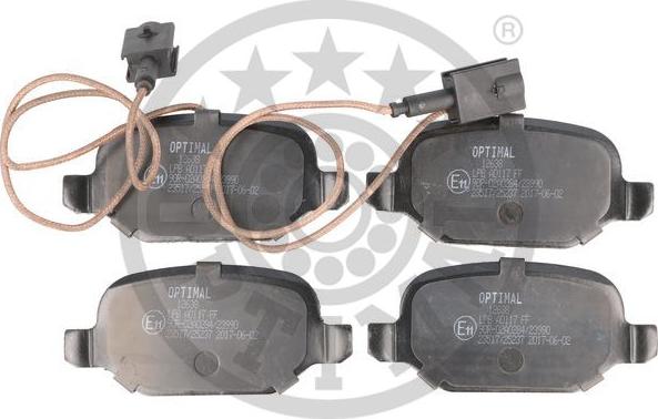 Optimal 12638 - Тормозные колодки, дисковые, комплект autospares.lv