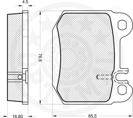 Optimal 12099 - Тормозные колодки, дисковые, комплект autospares.lv