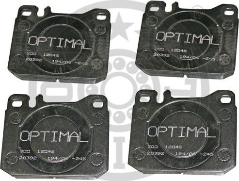 Optimal 12046 - Тормозные колодки, дисковые, комплект autospares.lv