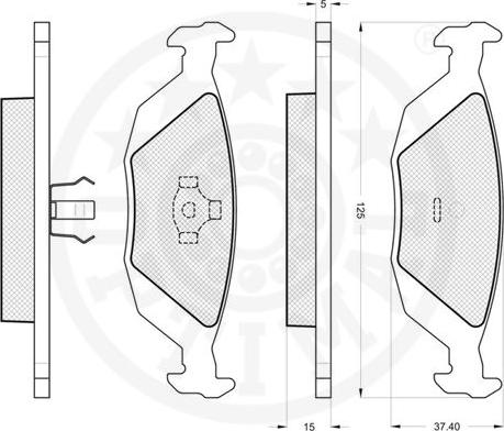 Optimal 12051 - Тормозные колодки, дисковые, комплект autospares.lv