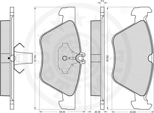 Optimal 12071 - Тормозные колодки, дисковые, комплект autospares.lv