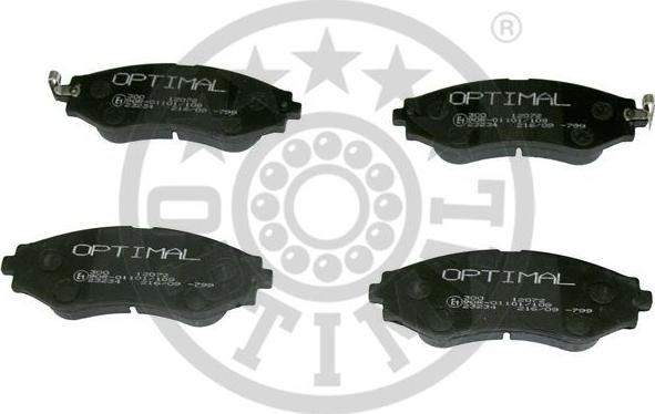 Optimal 12072 - Тормозные колодки, дисковые, комплект autospares.lv