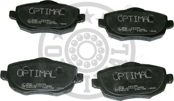 Optimal 12195 - Тормозные колодки, дисковые, комплект autospares.lv