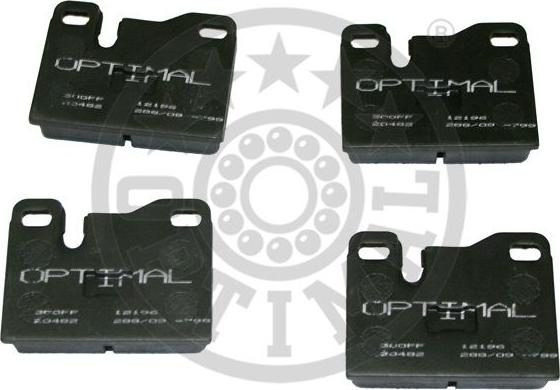 Optimal 12196 - Тормозные колодки, дисковые, комплект autospares.lv