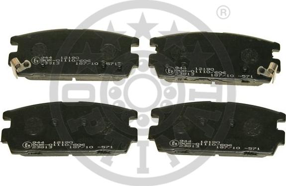 Optimal 12190 - Тормозные колодки, дисковые, комплект autospares.lv