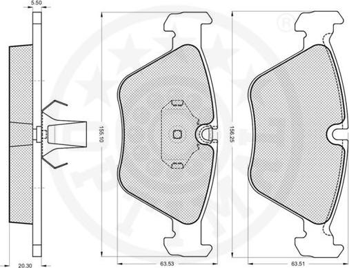 Optimal 12141 - Тормозные колодки, дисковые, комплект autospares.lv