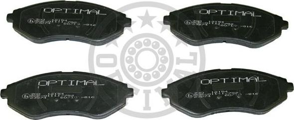 Optimal 12154 - Тормозные колодки, дисковые, комплект autospares.lv