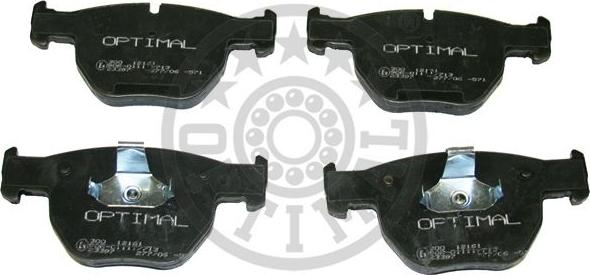 Optimal 12161 - Тормозные колодки, дисковые, комплект autospares.lv