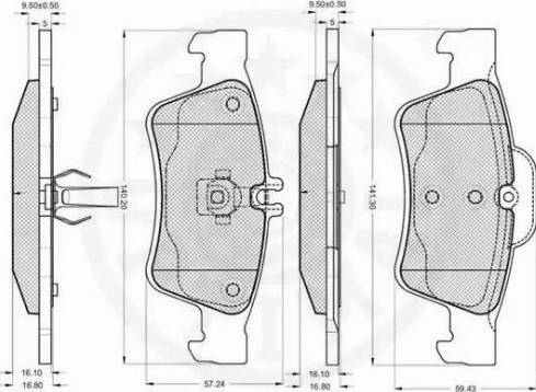 Optimal 12162 - Тормозные колодки, дисковые, комплект autospares.lv