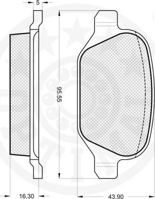 Optimal 12115 - Тормозные колодки, дисковые, комплект autospares.lv