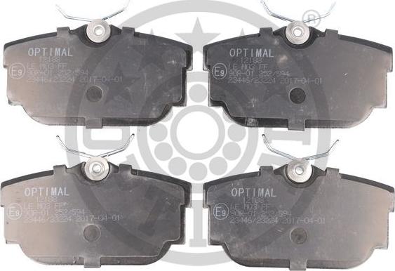 Optimal BP-12188 - Тормозные колодки, дисковые, комплект autospares.lv