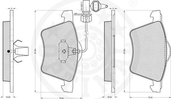 Optimal 12183 - Тормозные колодки, дисковые, комплект autospares.lv