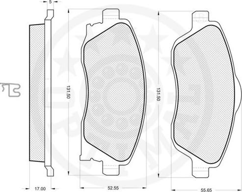 Optimal 12126 - Тормозные колодки, дисковые, комплект autospares.lv